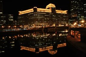 Chicago illuminated building At Night