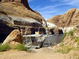 rainbow bridge near the cliff in arizona