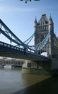 Tower Bridge and river in London England