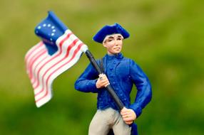 Union Soldier with Flag America figure