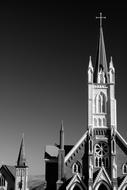 Black And White photo of Church historic