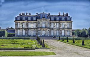 ChÃ¢teau de Champs-sur-Marne, neoclassical palace in garden, france