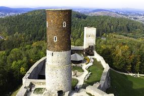 panoramic view of Checiny Castle