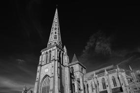 Bell Tower Cathedral Photo Black