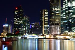 Brisbane Bridge Australia at night