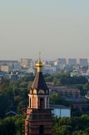 panoramic view of the church with a golden dome