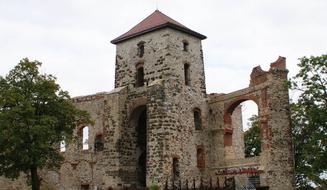 the ruins of the castle in Poland