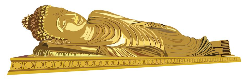 art buddha golden drawing