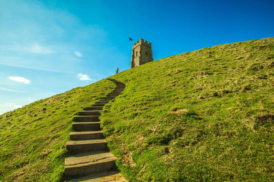 green Glastonbury England