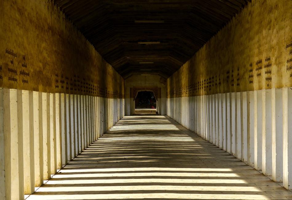 archway in temple in Myanmar