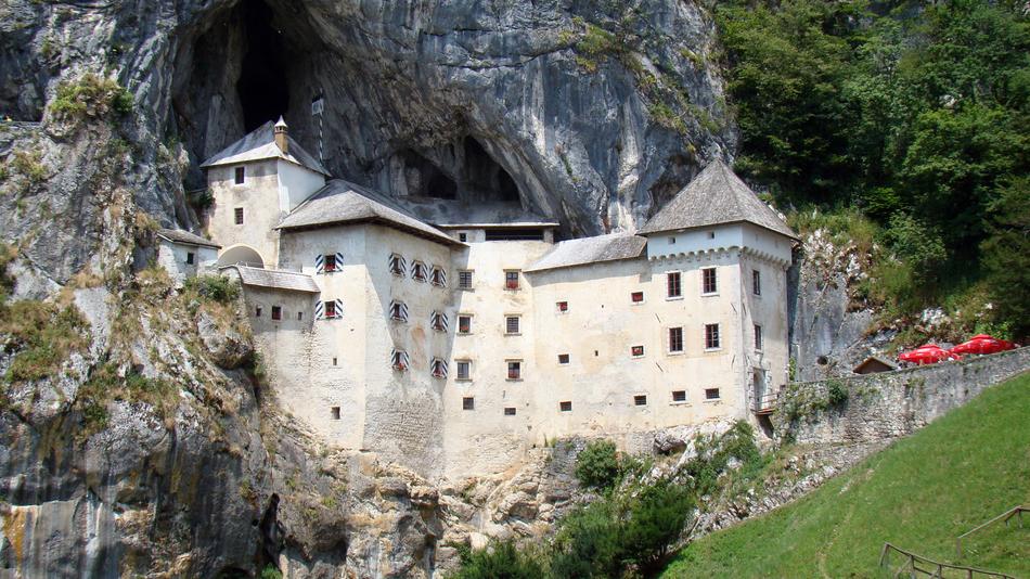 white castle in the rock