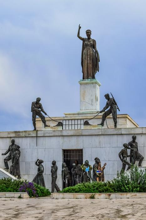 monument with sculptures in Nicosia