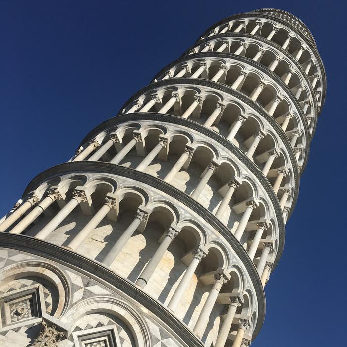 Italy Pisa Tower dark sky