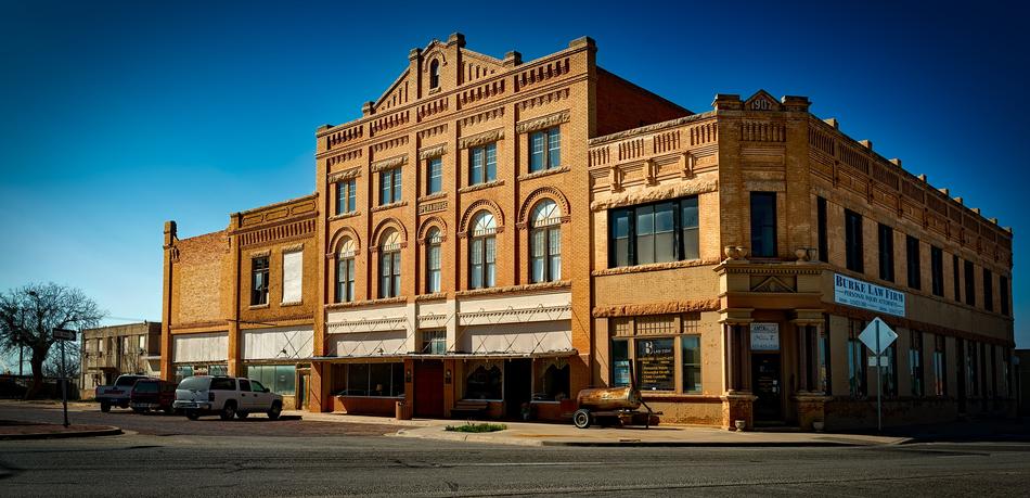 car in front Anson Texas Opera House