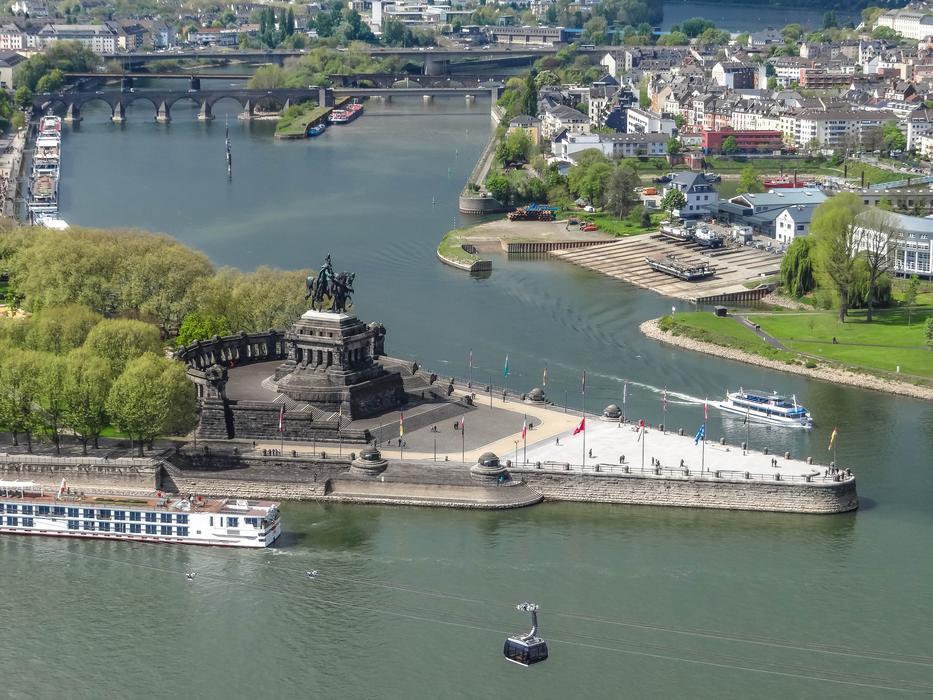 Corner Koblenz Rhine river