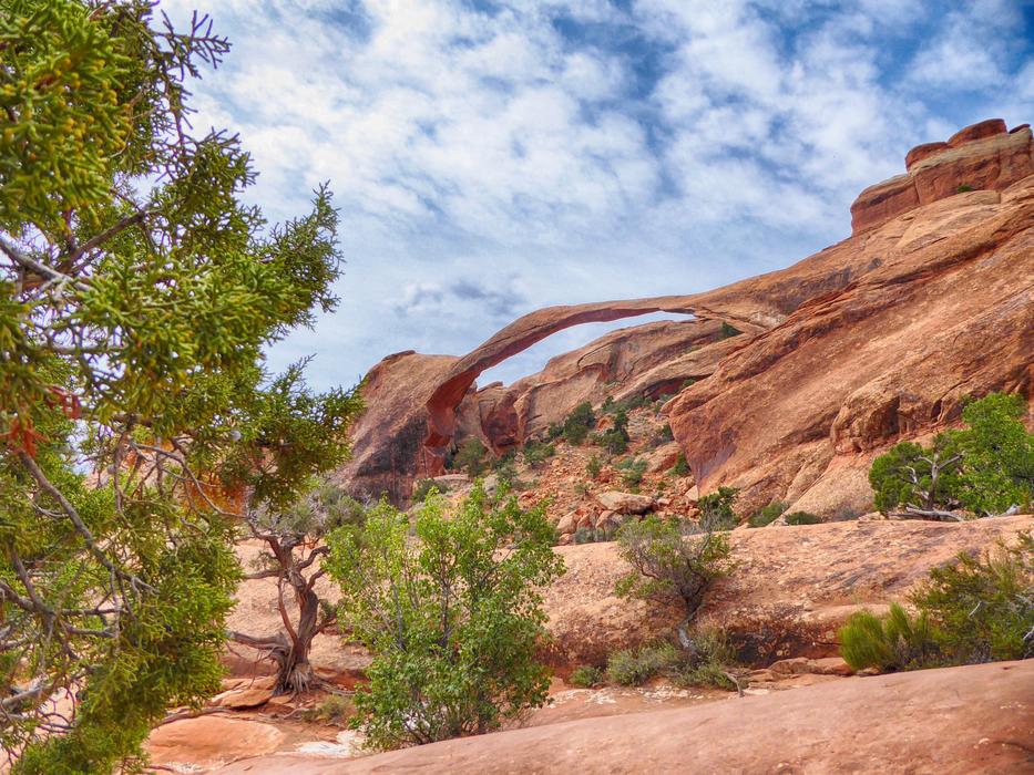 Landscape Arches in the park in utah