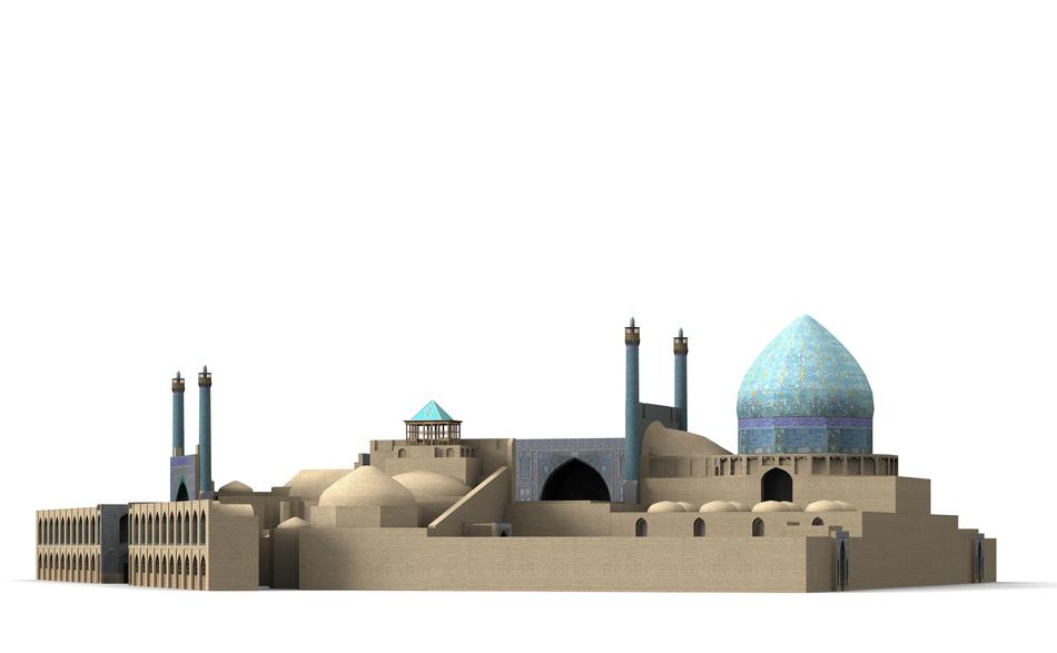 3d king mosque in Isfahan, Iran