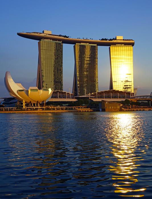 Marina Bay water in Singapore