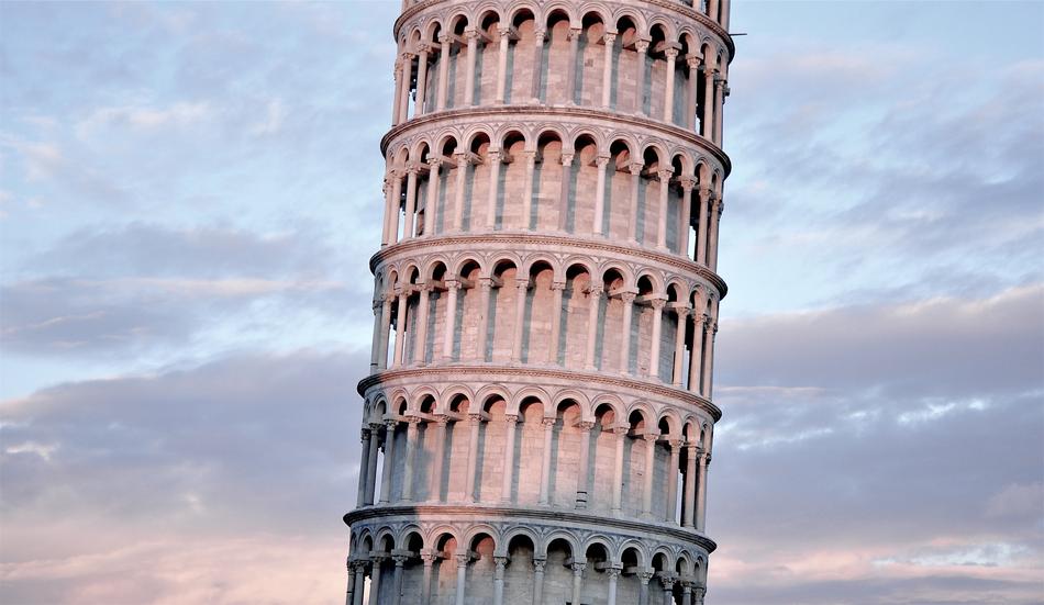 leaning Pisa Tower in Italy