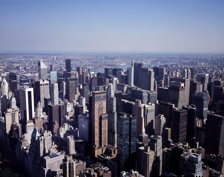 Beautiful city view of Manhattan in New York