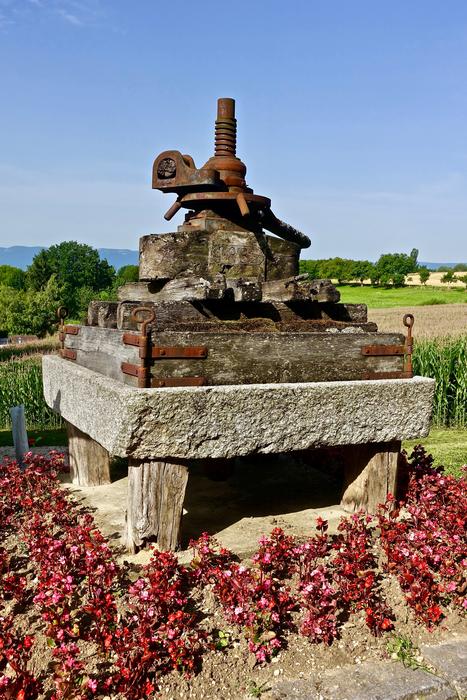 Monument Symbol Stone red flowers