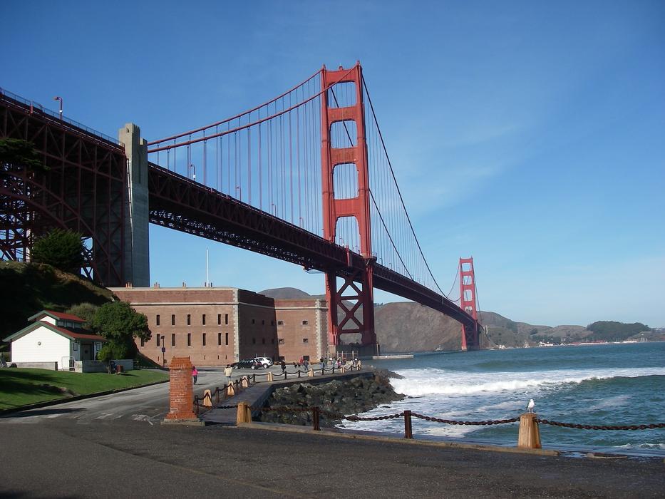 promenade near the bridge in san francisco