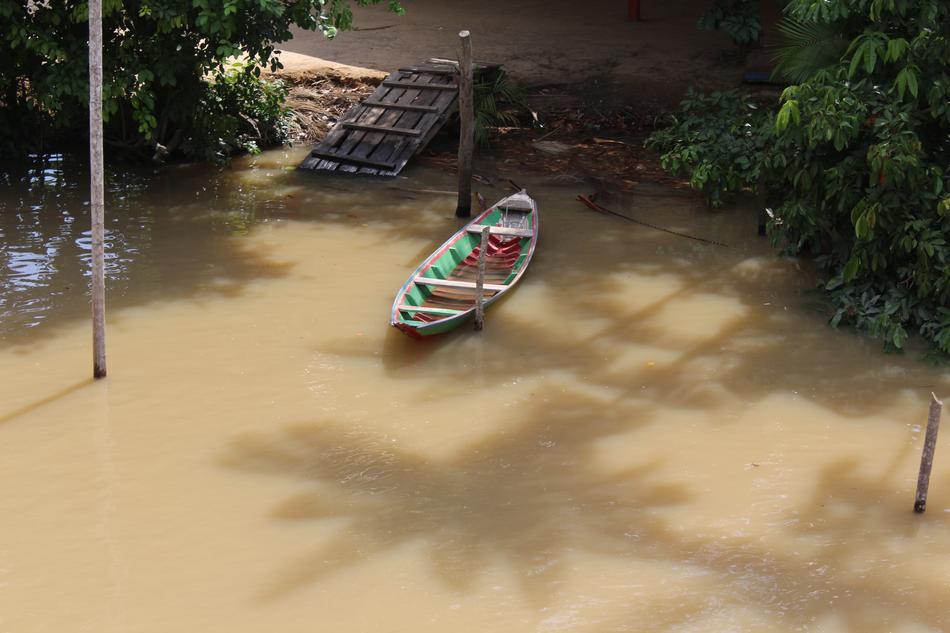 wooden boat on the lake in bethlehem