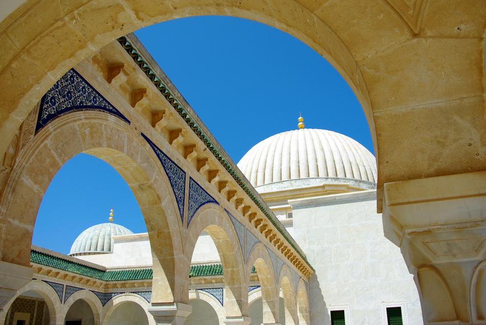 arcades of monastery in Tunisia