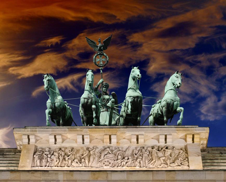 horse sculpture at the Brandenburg Gate