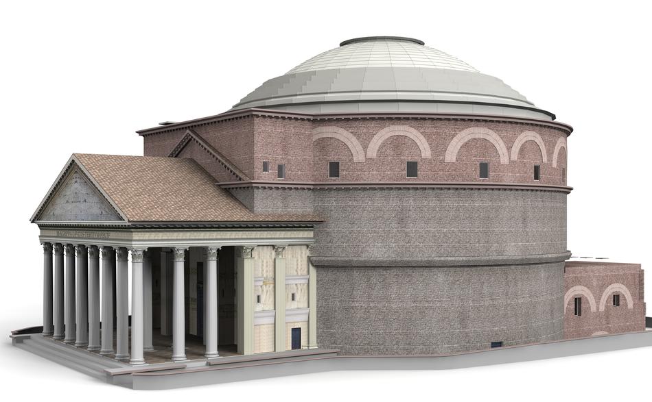 3d image of a stone church