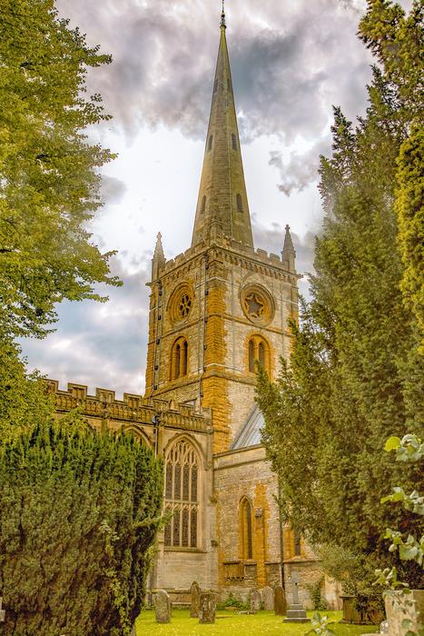 Holy Trinity Church and green trees