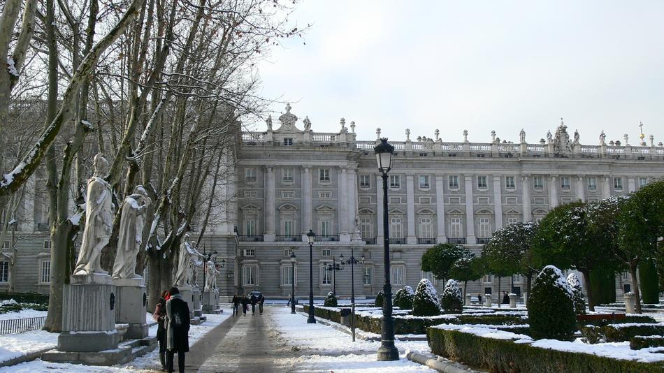 architecture of madrid in winter