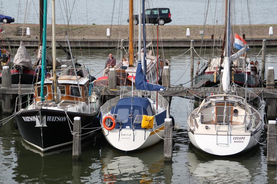 boats near the coast in the netherlands