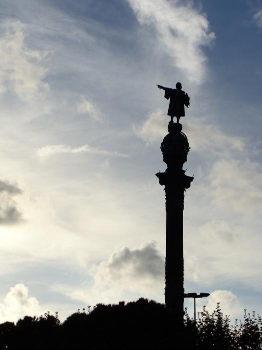 Columbus Statue Silhouette