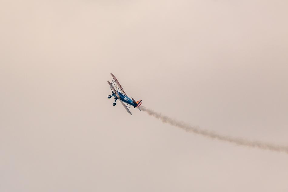 Boeing Stearman Pt-13D Double at flight