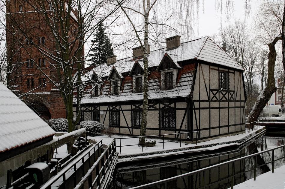 bridge near the house in Poland