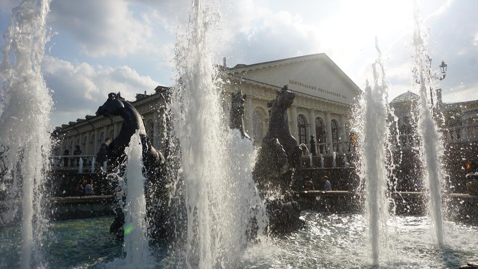 Russian water fountain and domes
