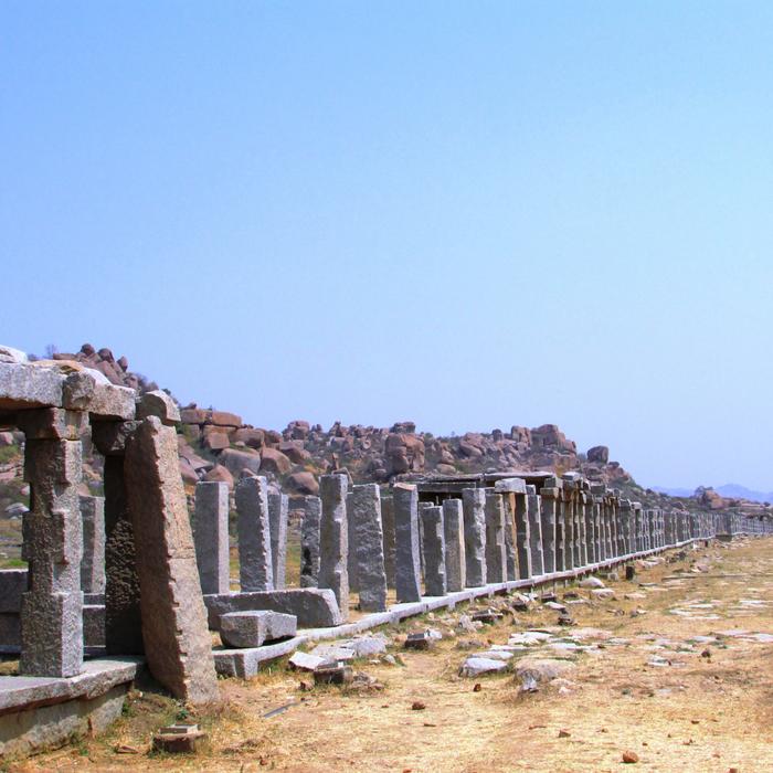 columns on ruins in india