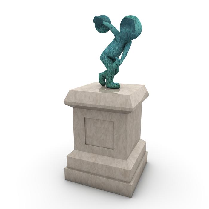 sculpture with a disk as a 3d model