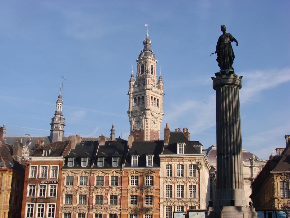 sculpture near the bell tower in france