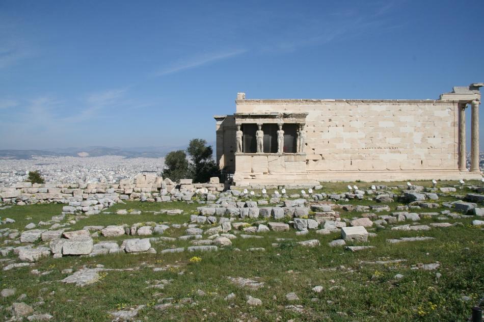 ruins of the acropolis on a sunny day