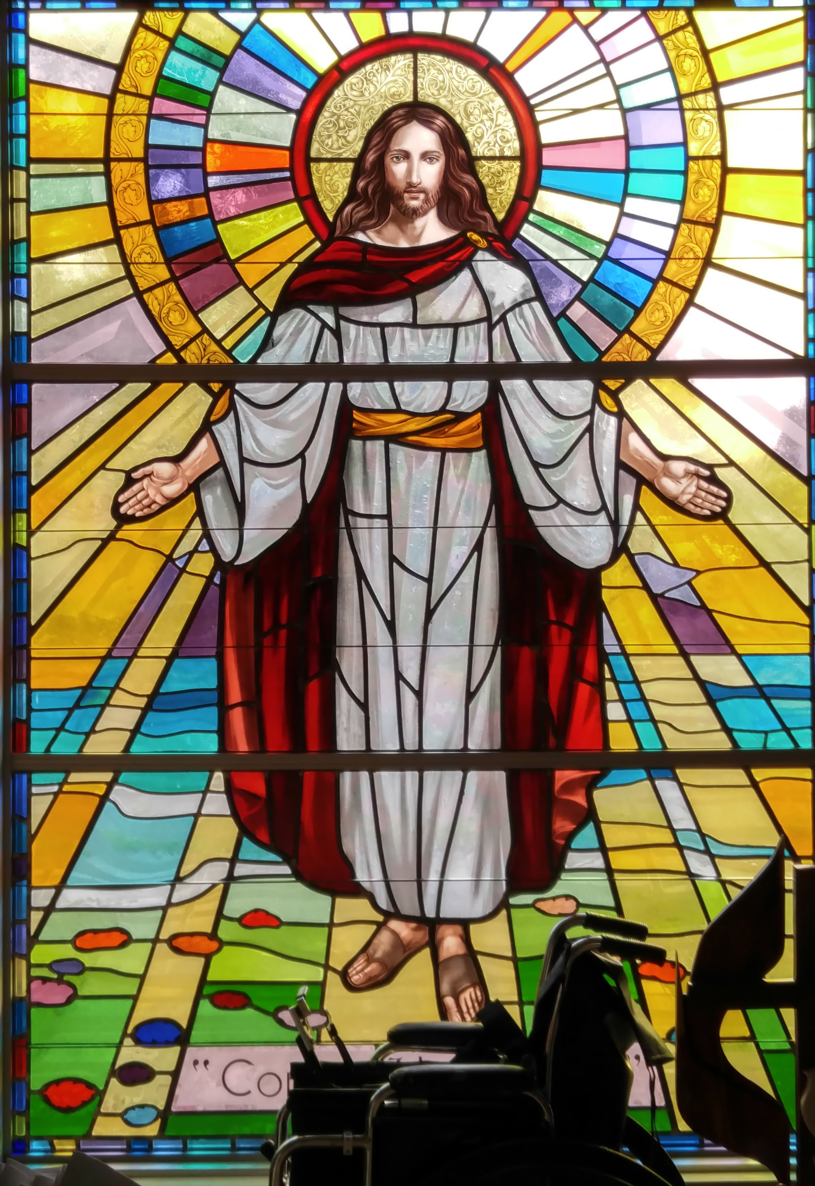 Stained Glass Jesus Glory Drawing Free Image Download