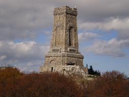 stone tower Monument in Shipka Bulgaria