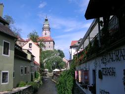 street of Cesky Krumlov in Czech Republic