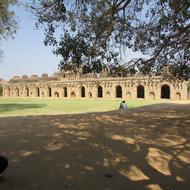 ancient Elephants Stable of Vijayanagar empire, india, hampi