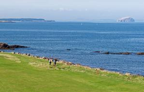 People on coastal Golf Course