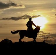 Sunset Monument Russia