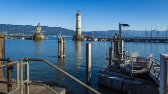 Port Of Lindau Landmark Lighthouse