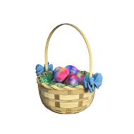 isolated Easter basket