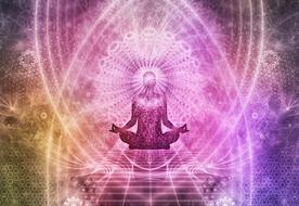 meditation, spiritual yoga as a drawing